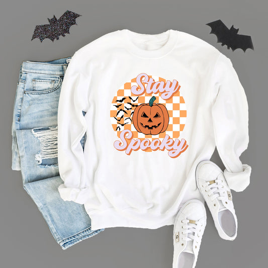 Stay Spooky Bats Checkered | Sweatshirt