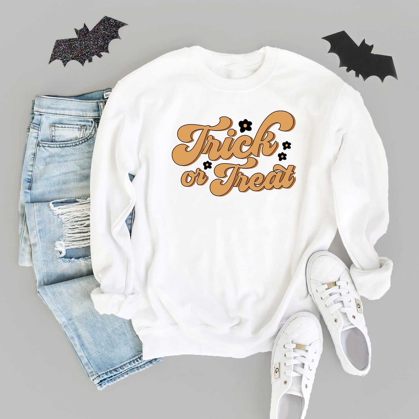 Trick Or Treat Flowers | Sweatshirt