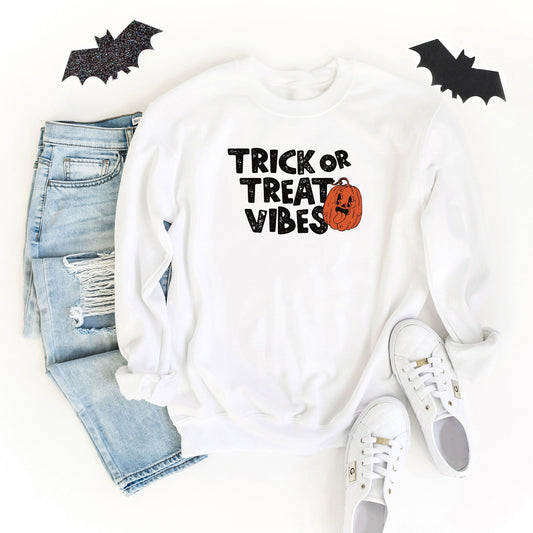 Trick or Treat Vibes Pumpkin | Sweatshirt