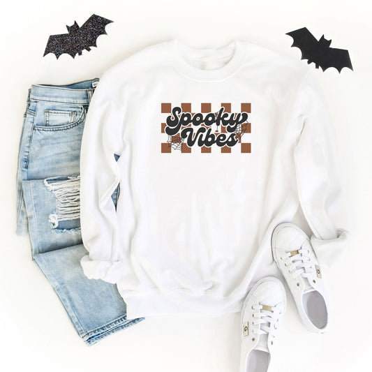 Checkered Spooky Vibes | Sweatshirt