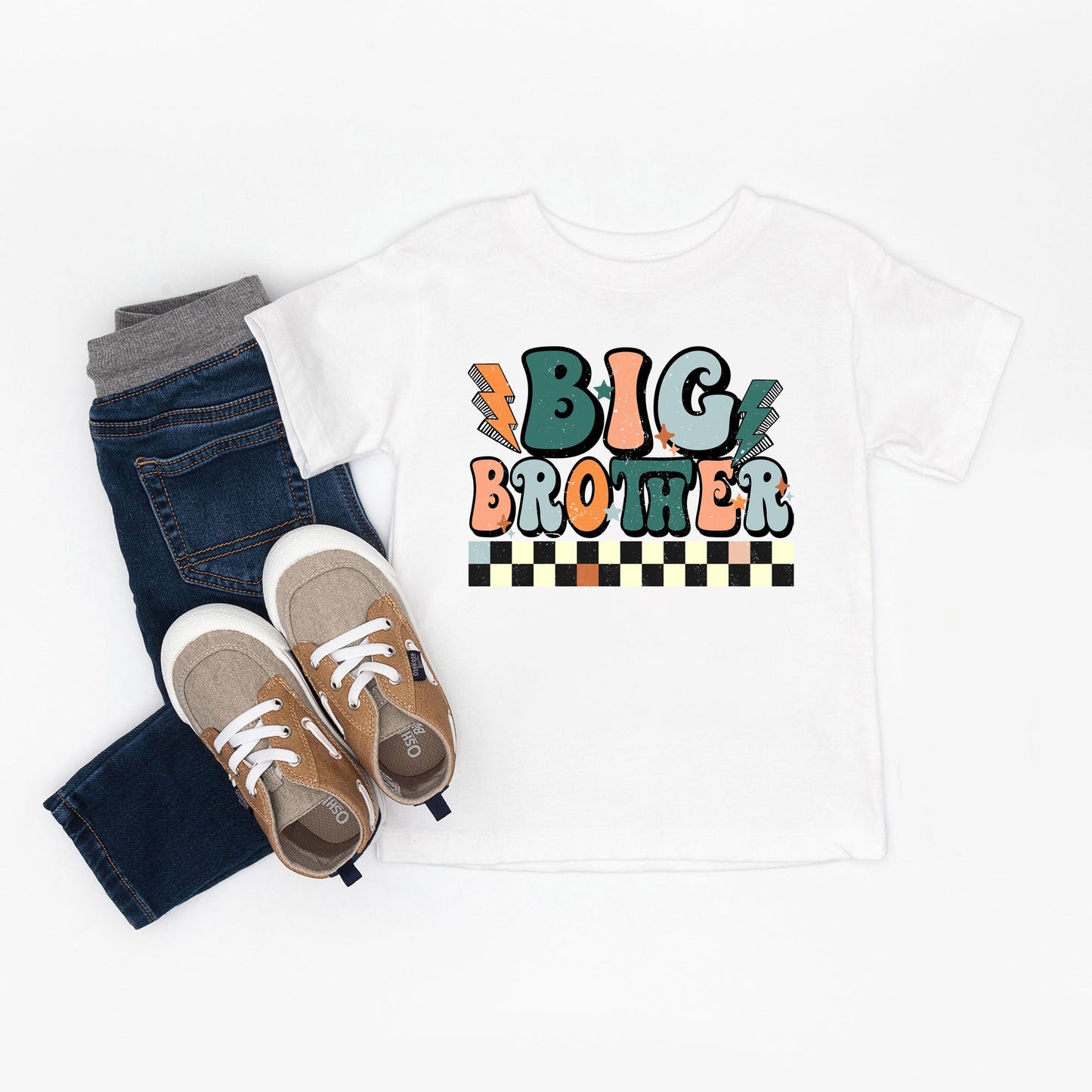 Big Brother Checkered | Toddler Graphic Short Sleeve Tee