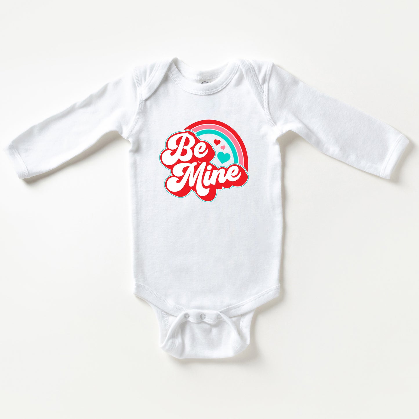 Be Mine Rainbow | Baby Long Sleeve Bodysuit