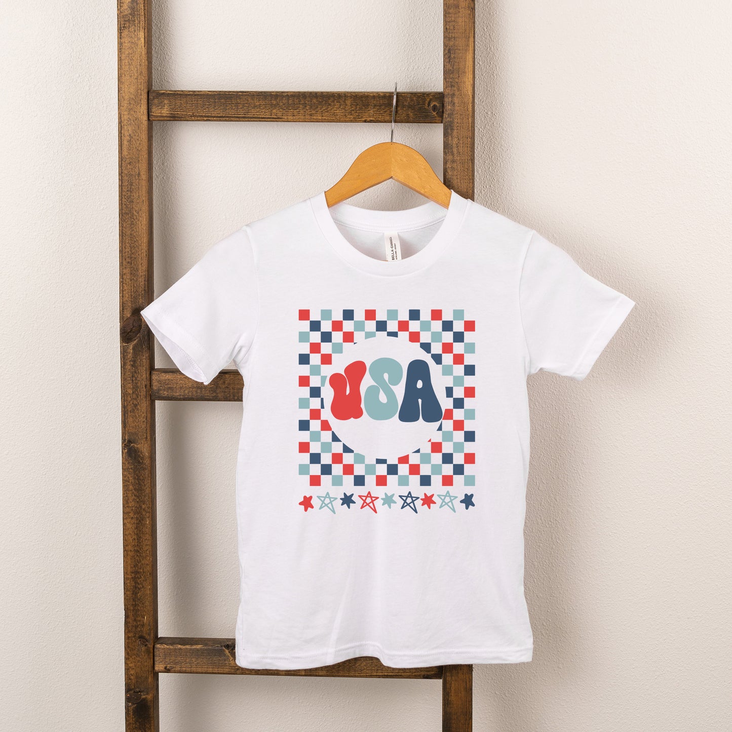 USA Checkerboard | Youth Short Sleeve Crew Neck