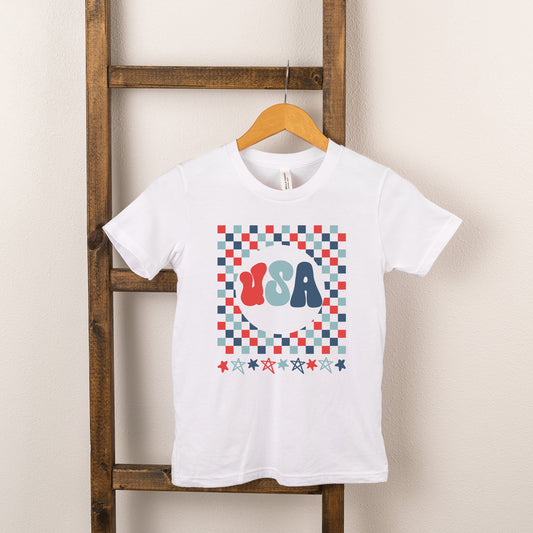 USA Checkerboard | Youth Short Sleeve Crew Neck