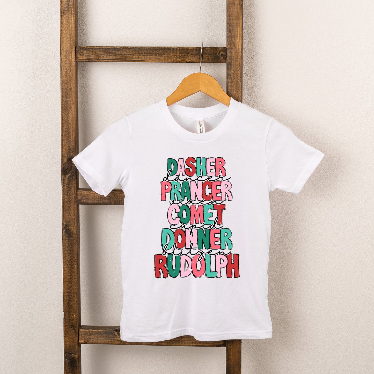 Reindeers Stacked | Youth Graphic Short Sleeve Tee