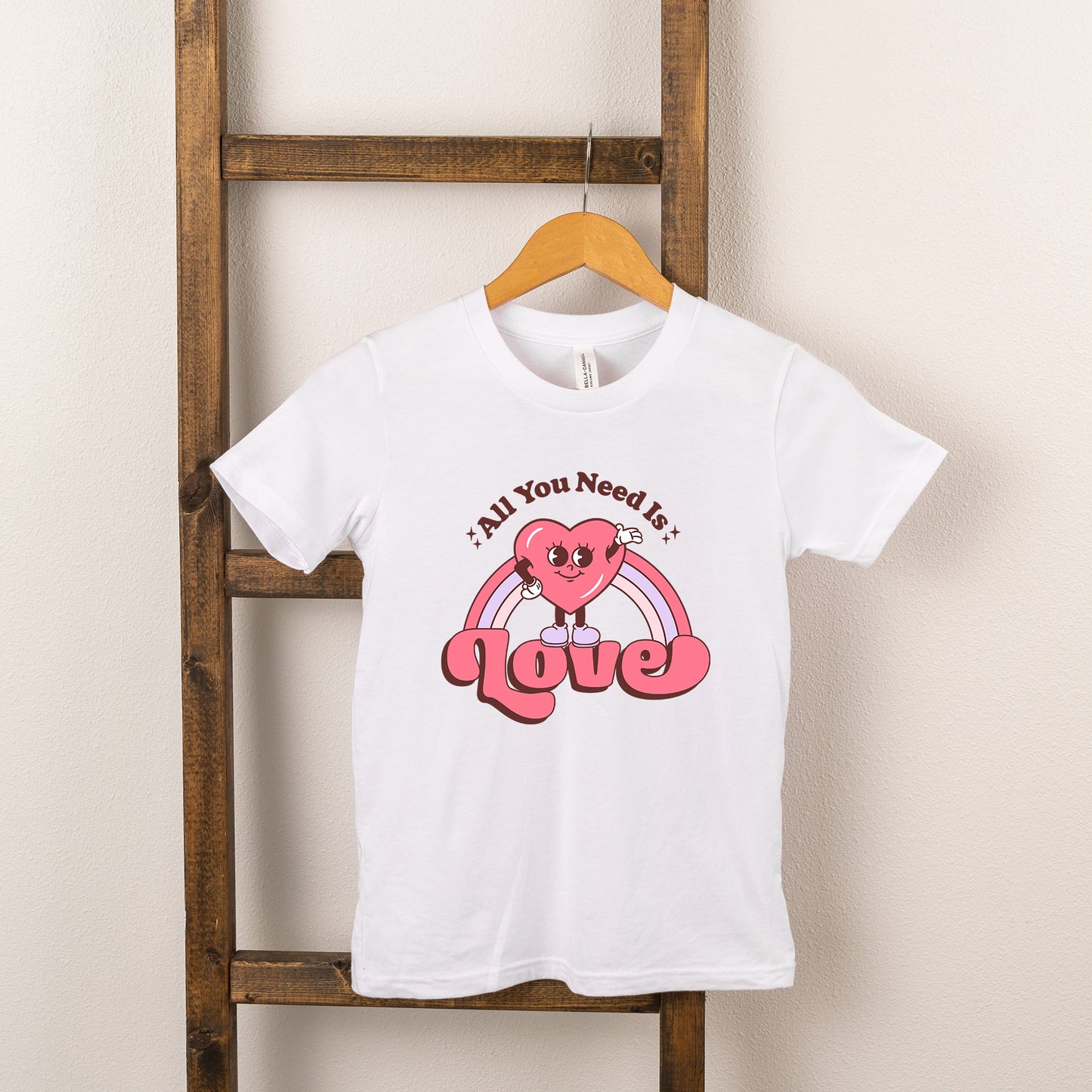 All You Need Is Love Heart Rainbow | Youth Short Sleeve Crew Neck