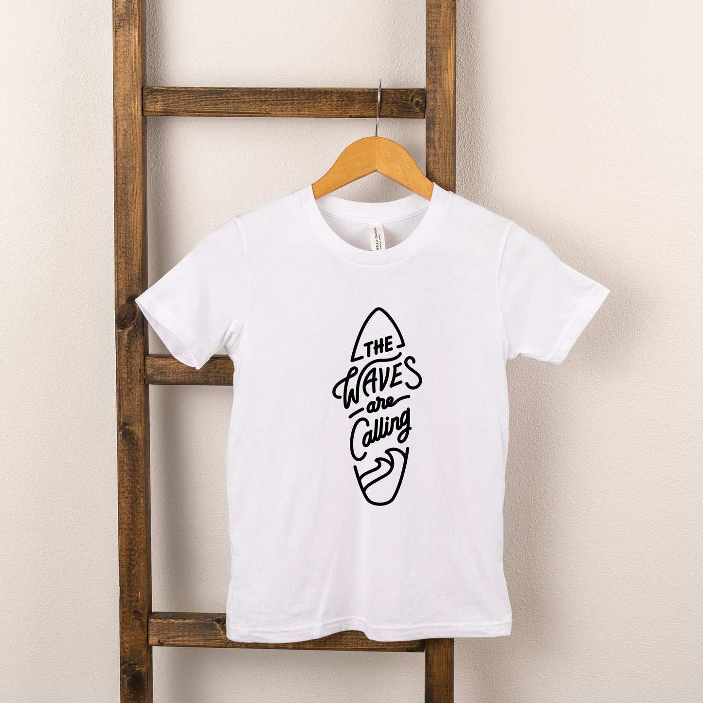 The Waves Are Calling Surf Board | Youth Short Sleeve Crew Neck