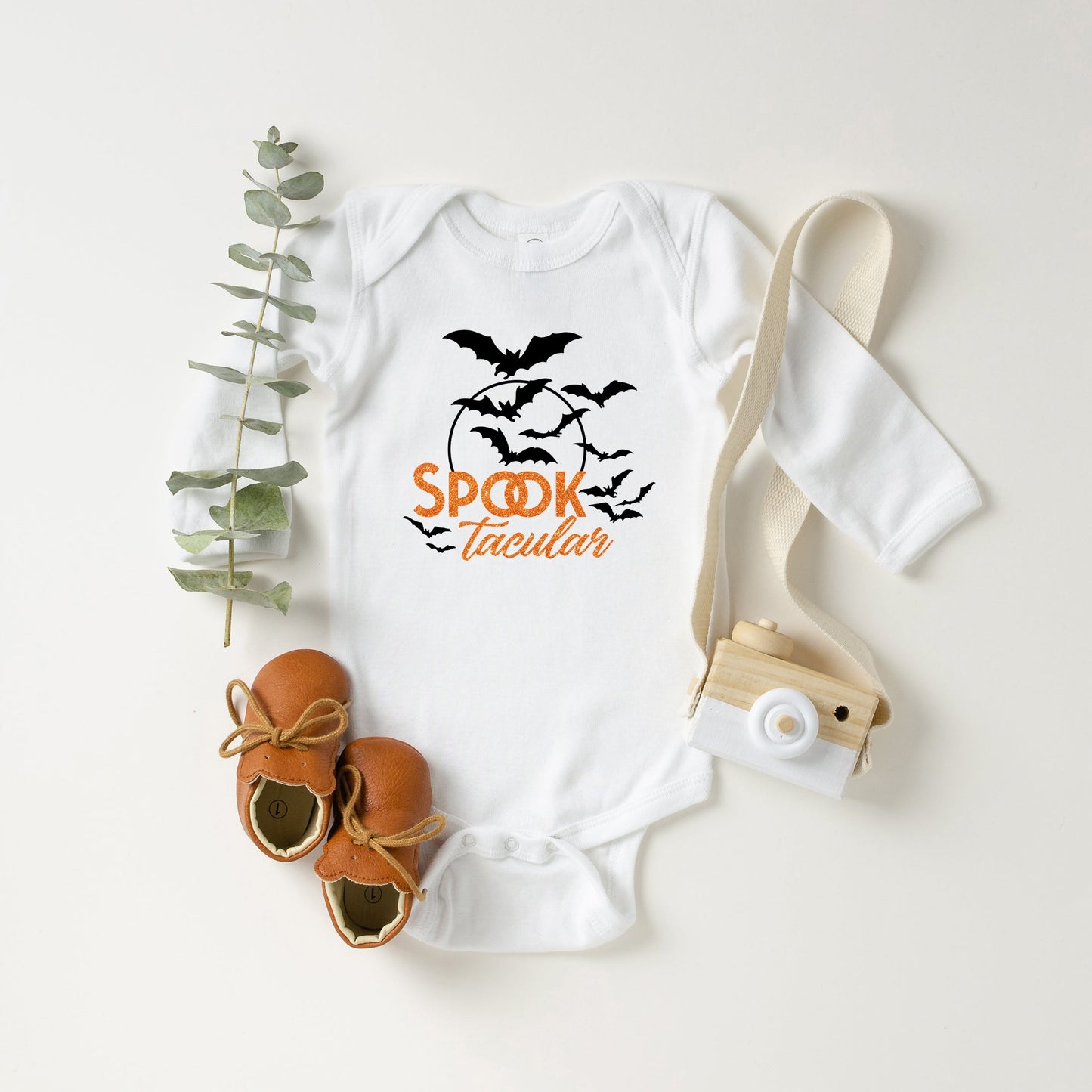 SpookTacular Glitter | Baby Graphic Long Sleeve Bodysuit