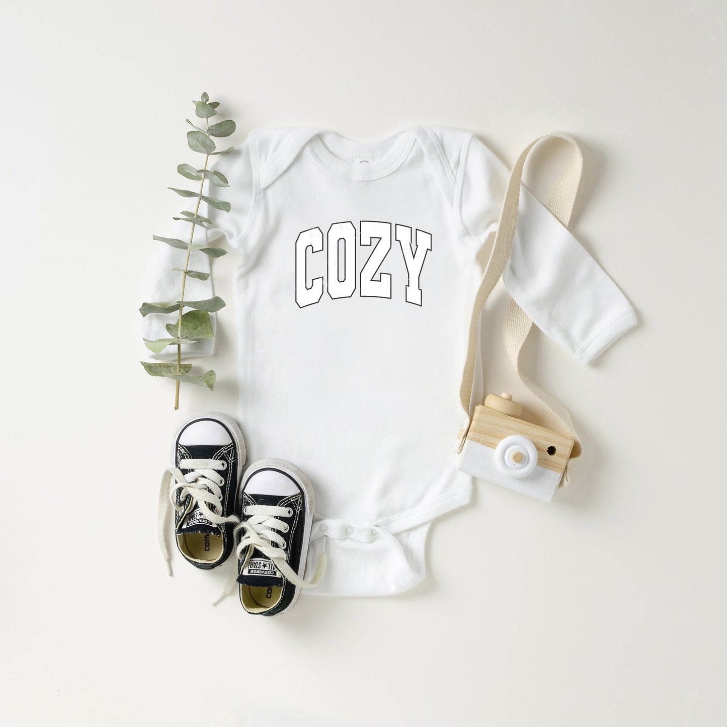 Cozy Worn Varsity | Baby Graphic Long Sleeve Bodysuit