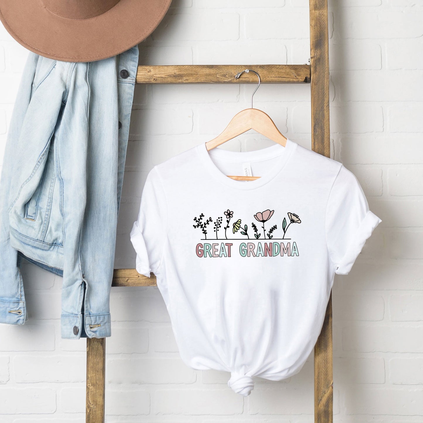 Great Grandma Flowers | Short Sleeve Graphic Tee