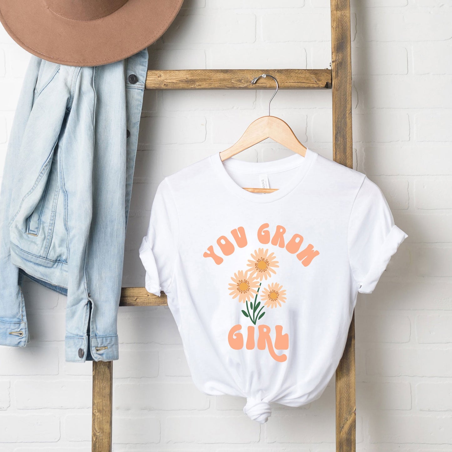 You Grow Girl Colorful Flowers | Short Sleeve Graphic Tee