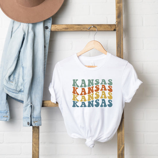 Kansas Retro Wavy | Short Sleeve Graphic Tee