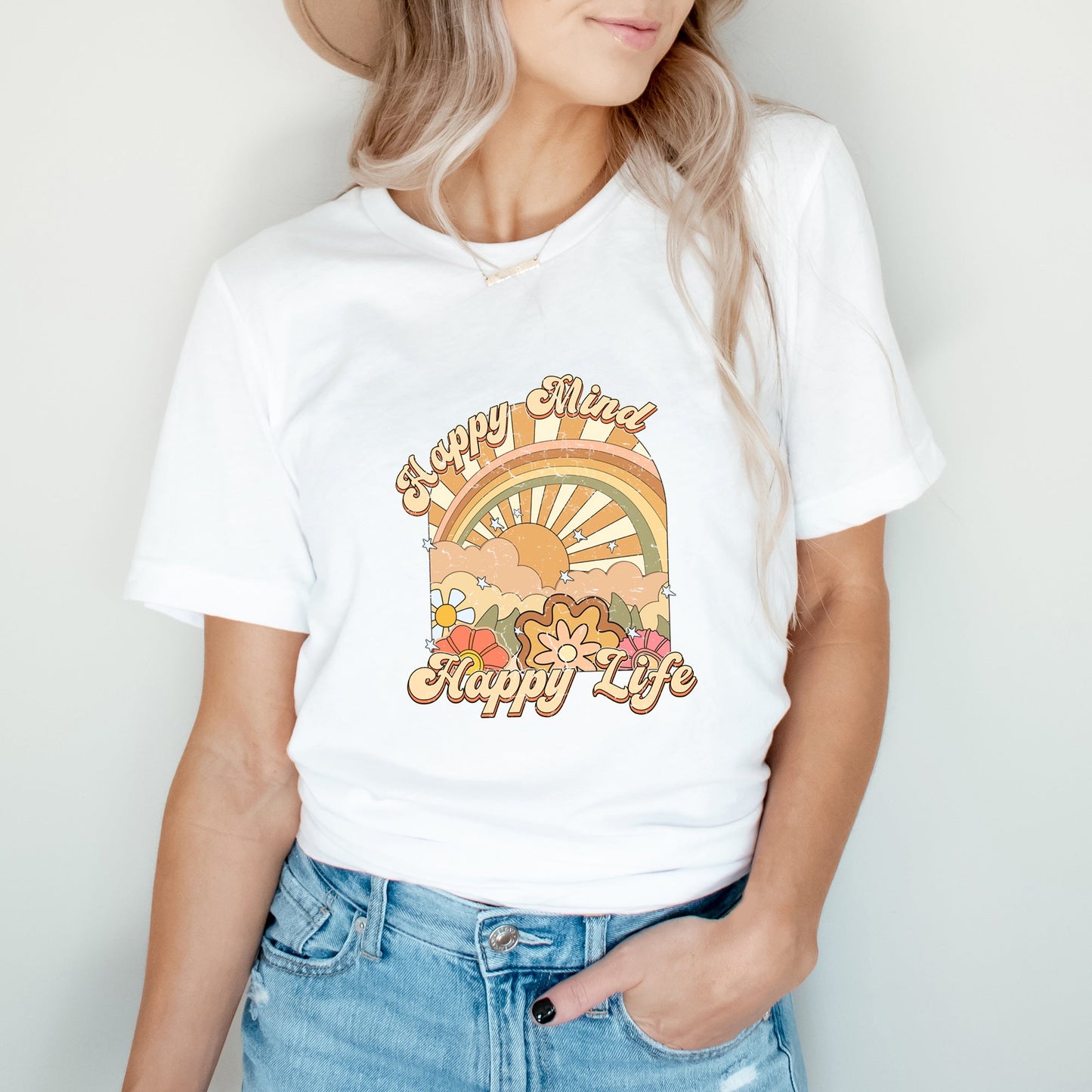 Happy Mind Happy Life Summer | Short Sleeve Graphic Tee