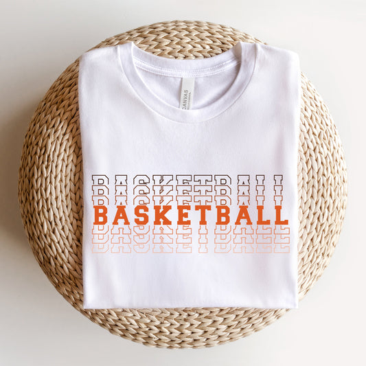 Colorful Basketball Stacked | Short Sleeve Graphic Tee