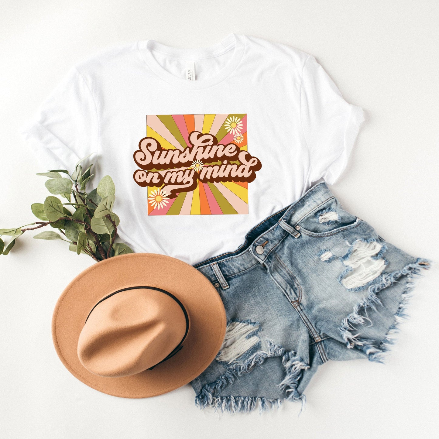 Retro Sunshine On My Mind | Short Sleeve Graphic Tee
