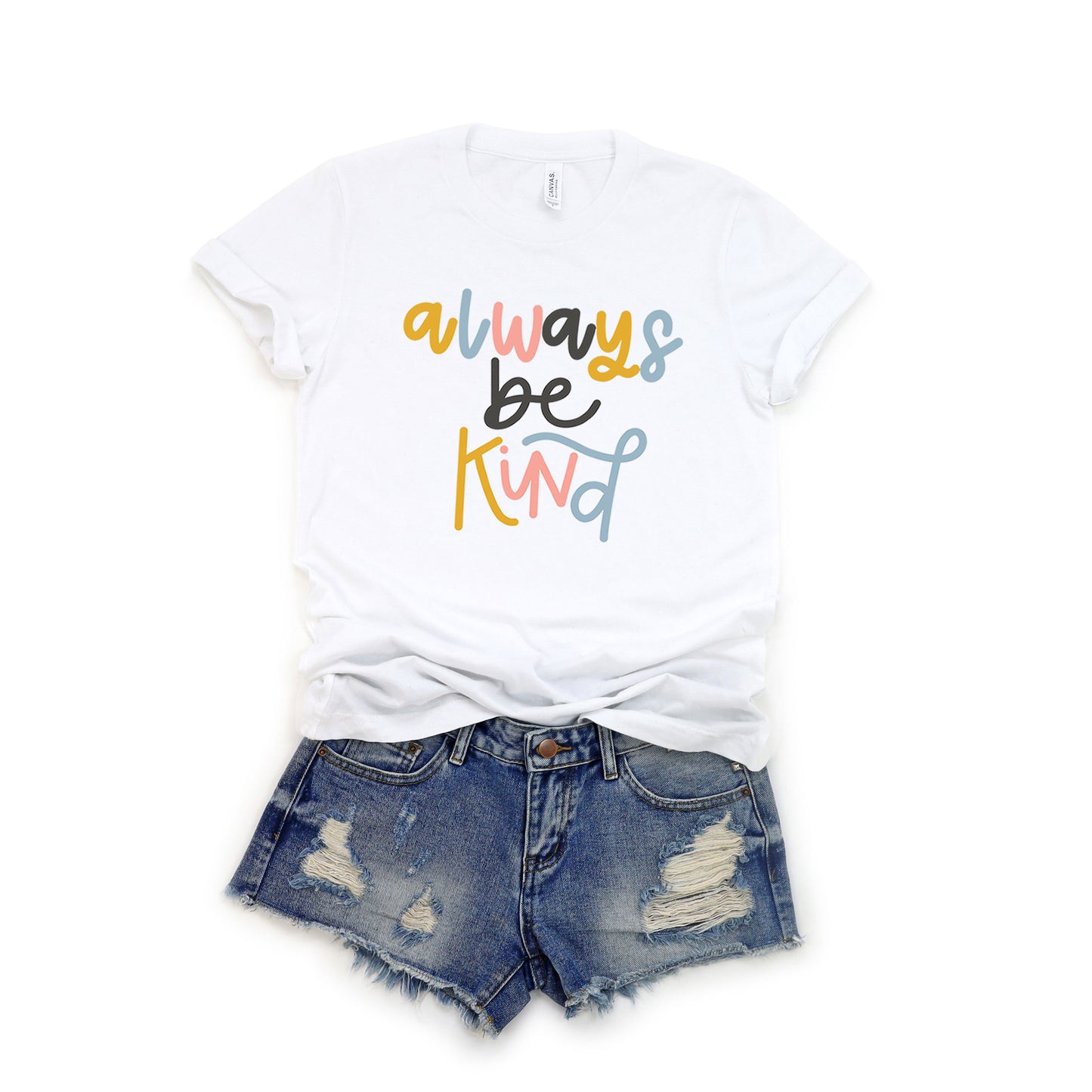 Always Be Kind Colorful | Short Sleeve Graphic Tee