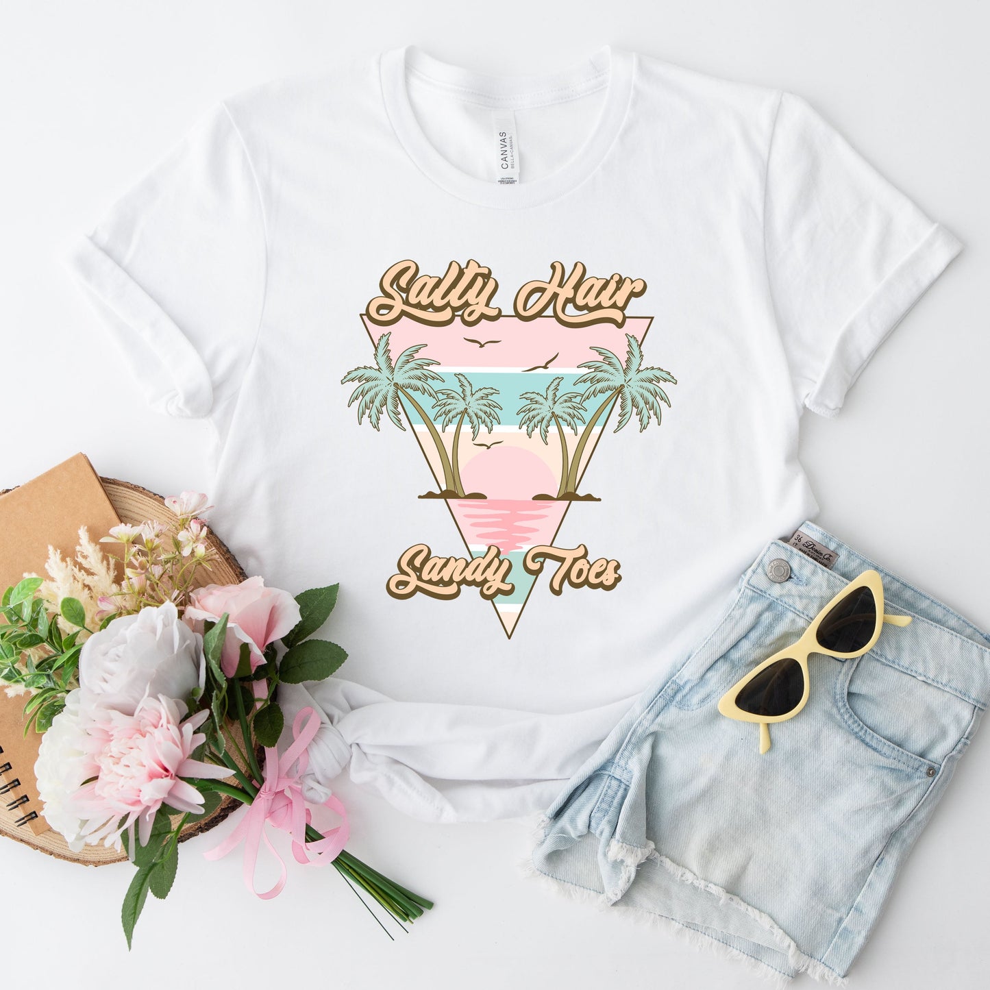 Salty Hair Sandy Toes Triangle | Short Sleeve Crew Neck