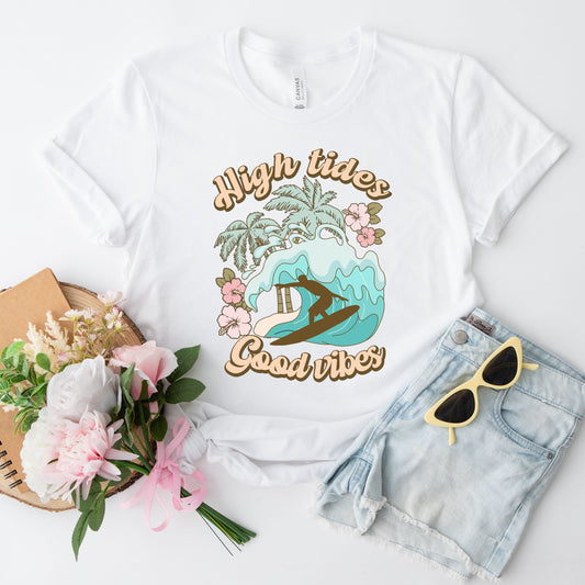 High Tides and Good Vibes Wave | Short Sleeve Crew Neck