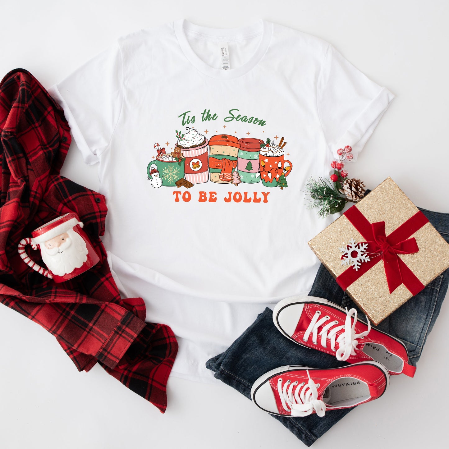 Jolly Season Mugs | Short Sleeve Graphic Tee