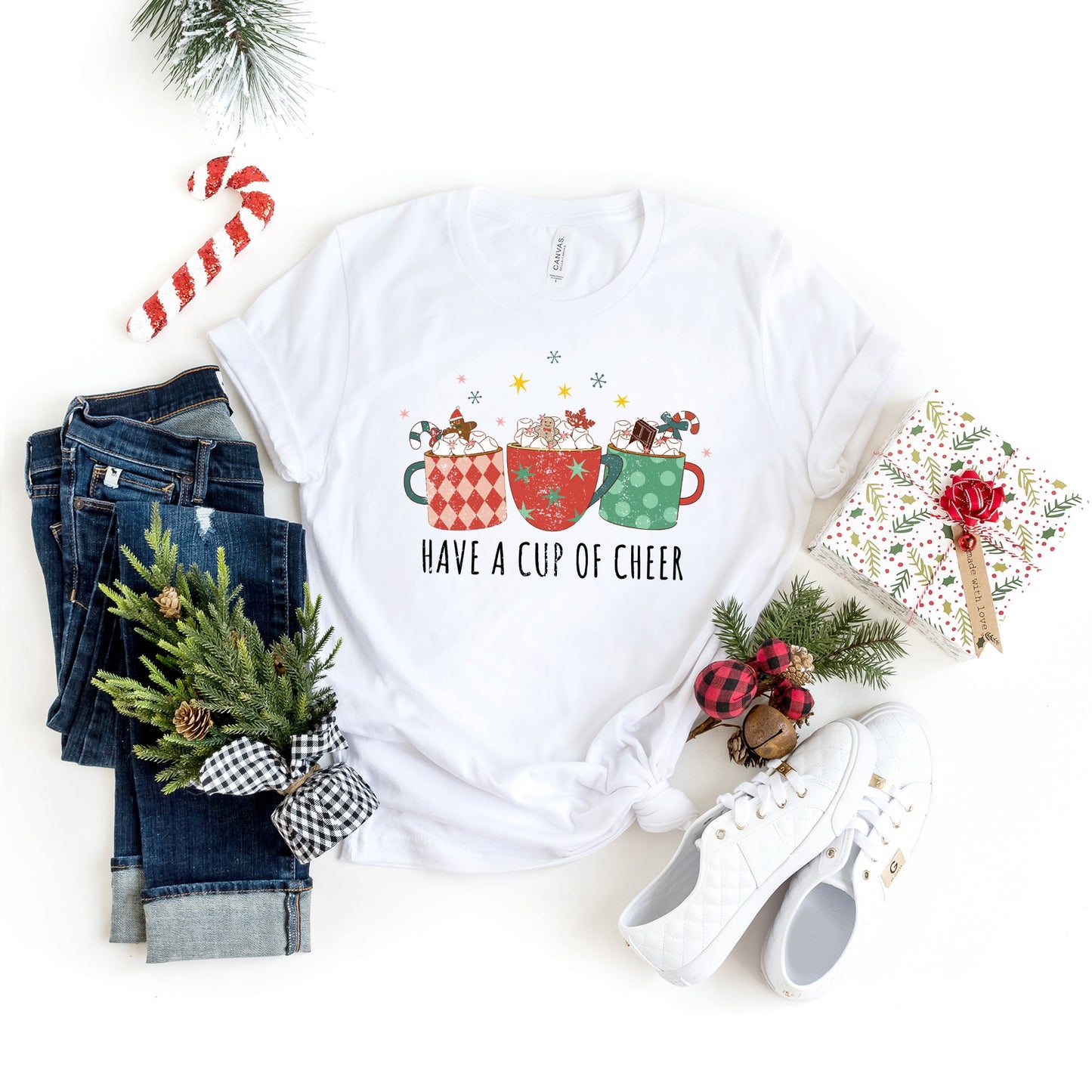 Have A Cup  of Cheer | Short Sleeve Crew Neck