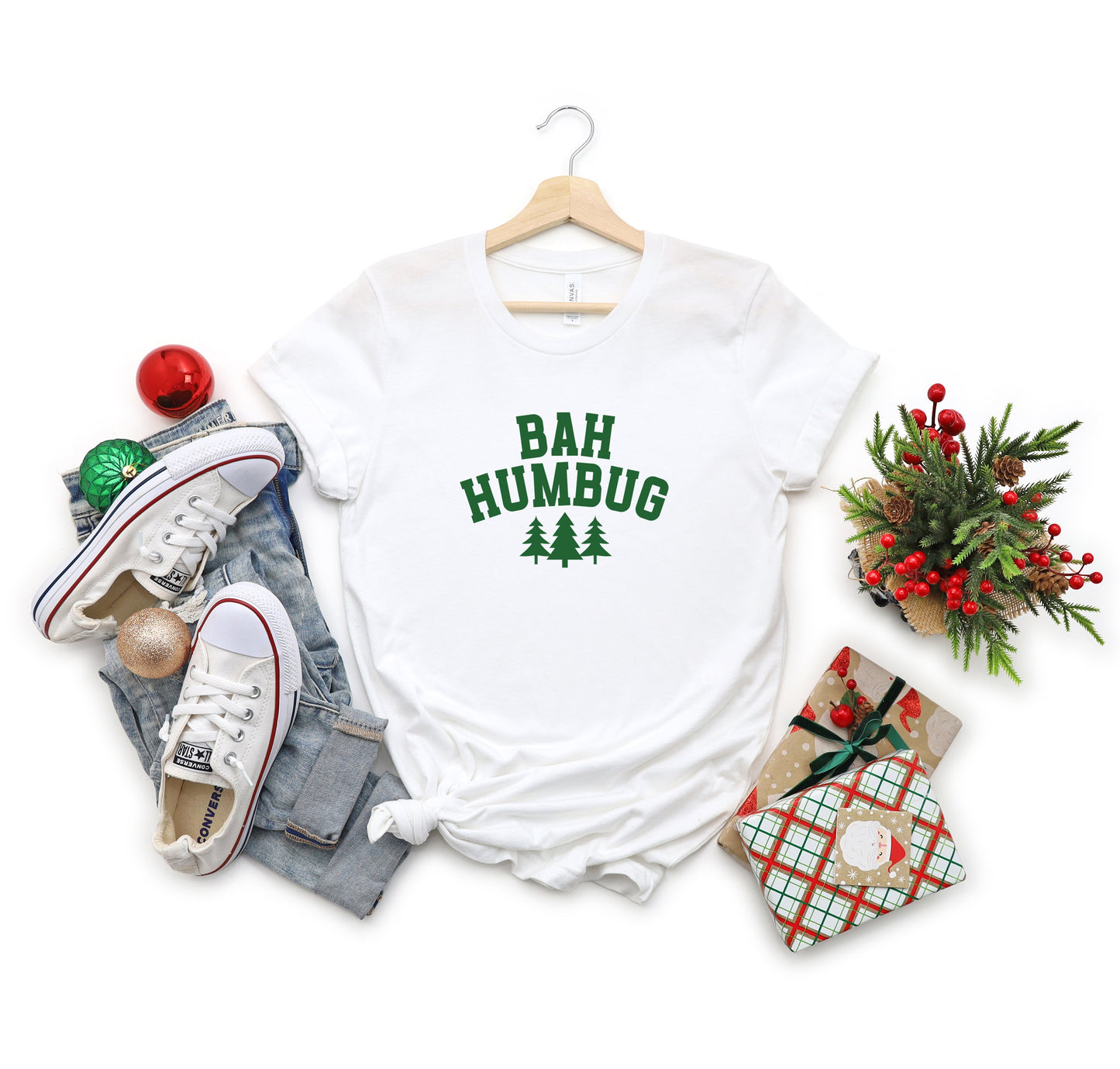 Bah Humbug Trees | Short Sleeve Crew Neck