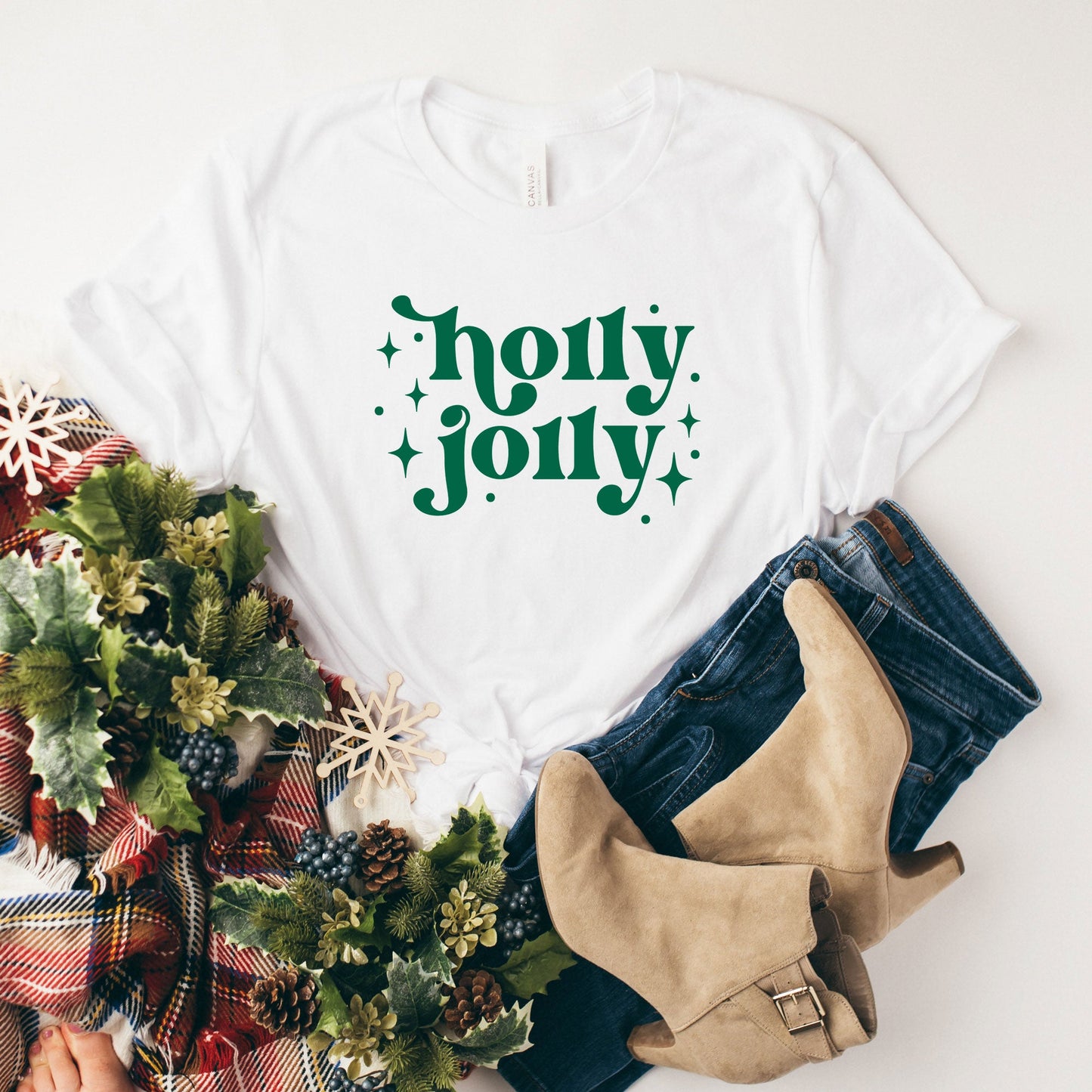 Whimsical Holly Jolly | Short Sleeve Graphic Tee