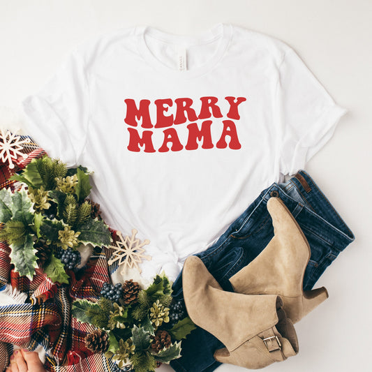 Merry Mama Wavy | Short Sleeve Graphic Tee