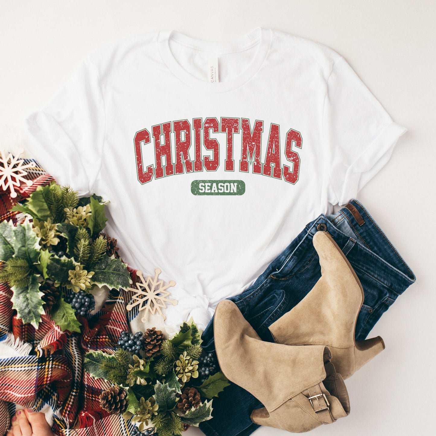 Varsity Christmas Season | Short Sleeve Crew Neck