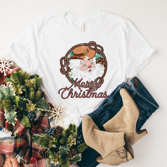 Western Santa | Short Sleeve Crew Neck