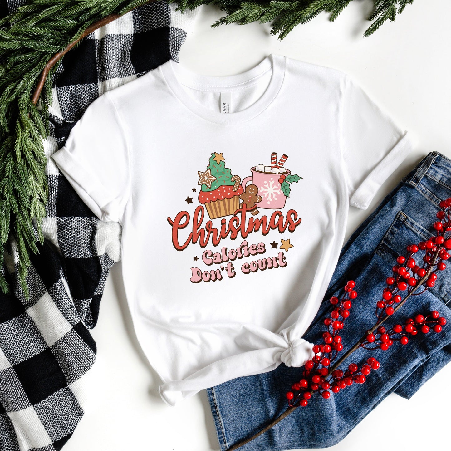 Christmas Calories Don't Count | Short Sleeve Graphic Tee