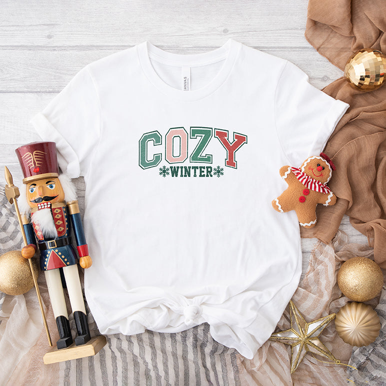 Cozy Winter Varsity | Short Sleeve Crew Neck