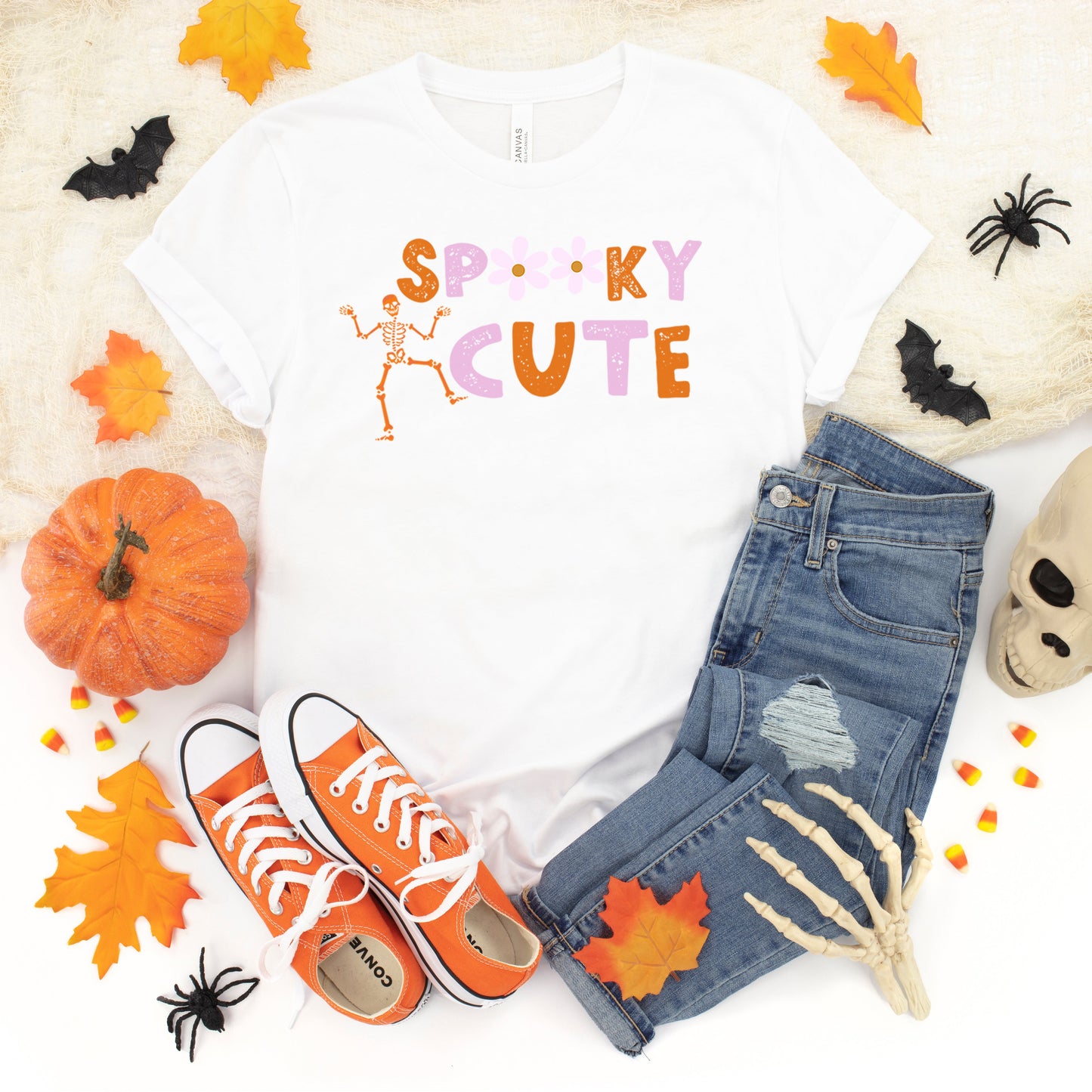 Spooky Cute Skeleton | Youth Short Sleeve Crew Neck