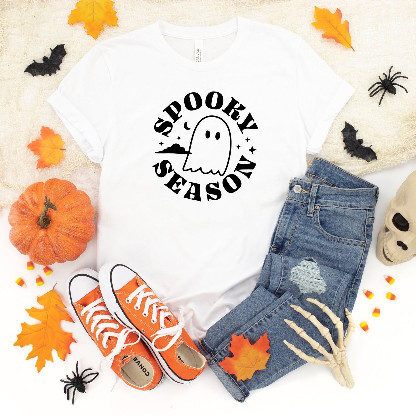 Spooky Season Ghost | Youth Short Sleeve Crew Neck