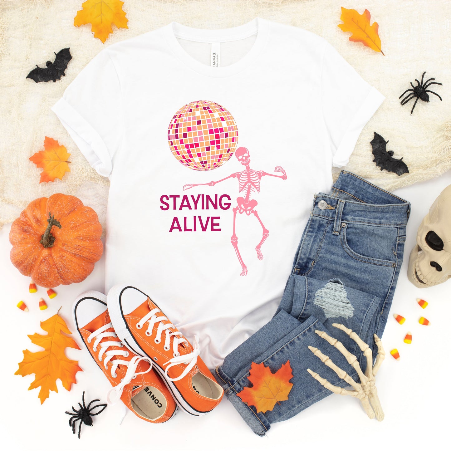 Staying Alive Disco Ball | Short Sleeve Crew Neck