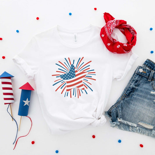 Star Flag Firework | Short Sleeve Graphic Tee