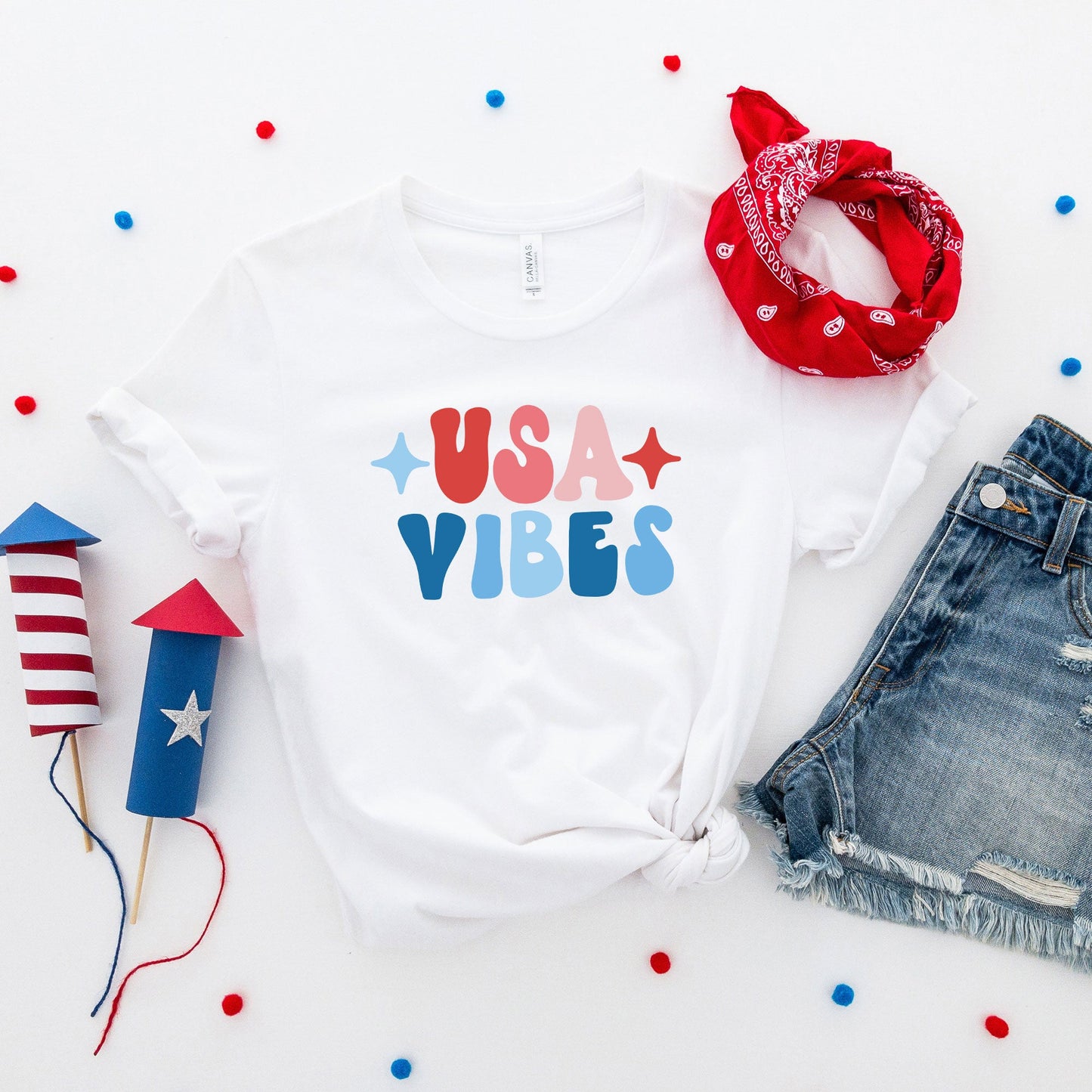 USA Vibes Bubble | Short Sleeve Graphic Tee