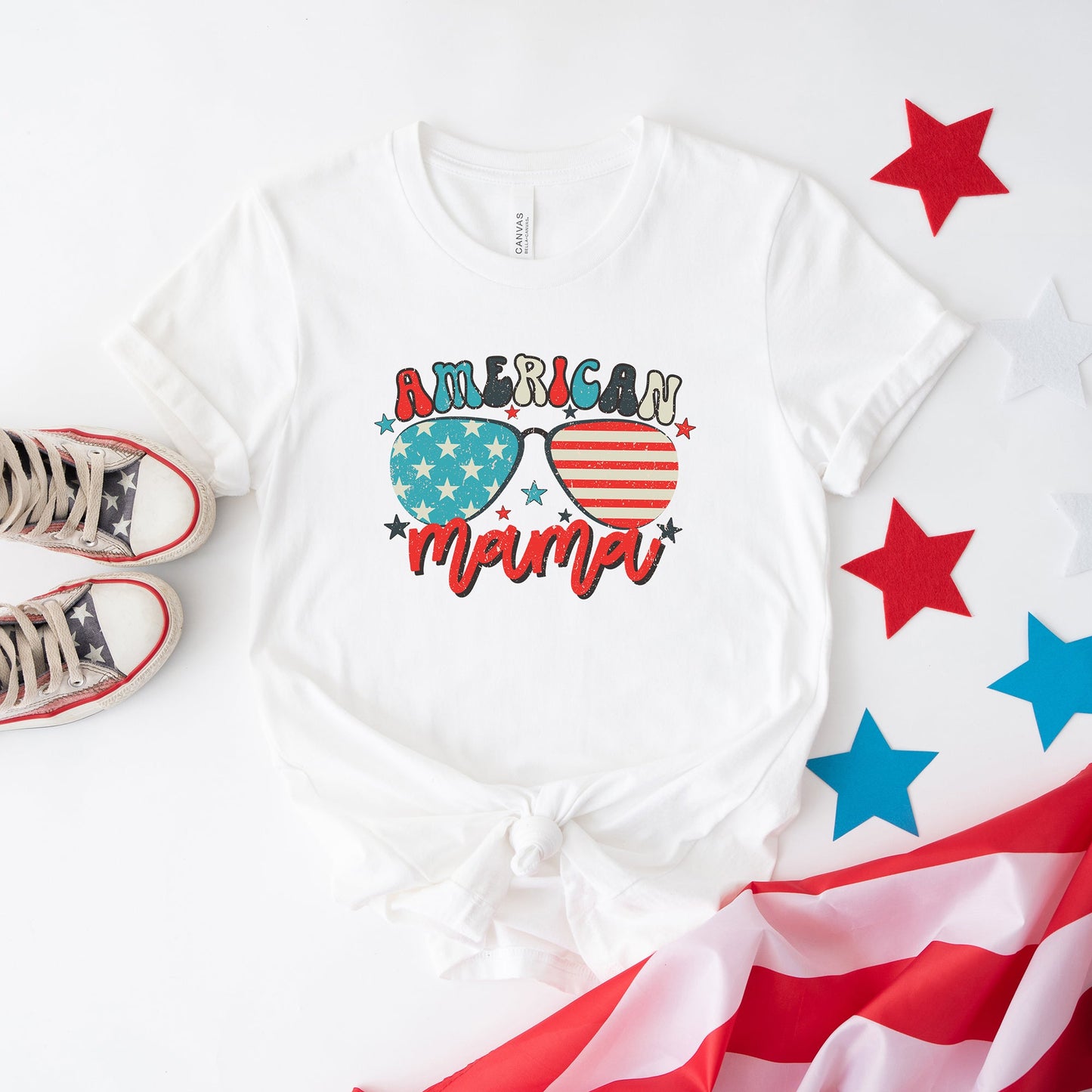 American Mama Sunglasses | Short Sleeve Graphic Tee