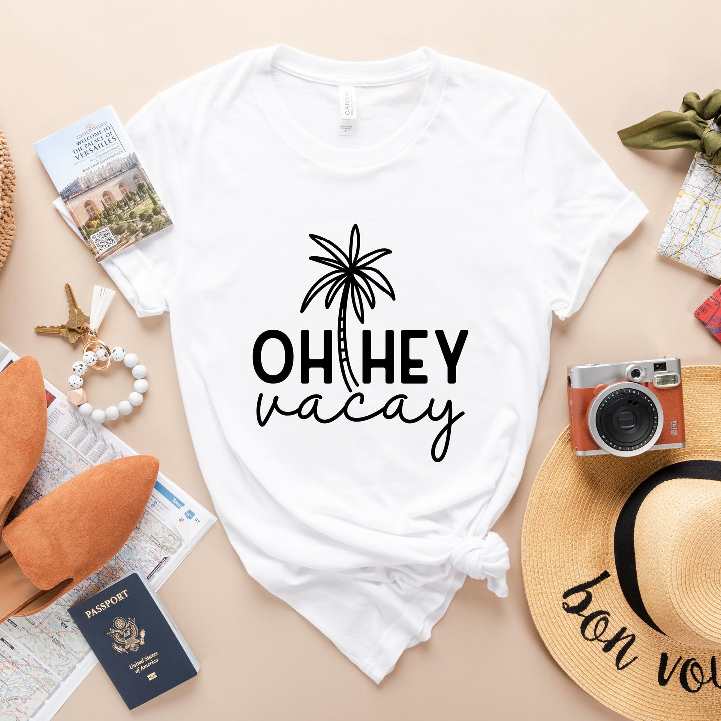 Hey Vacay Palm Tree | Short Sleeve Graphic Tee