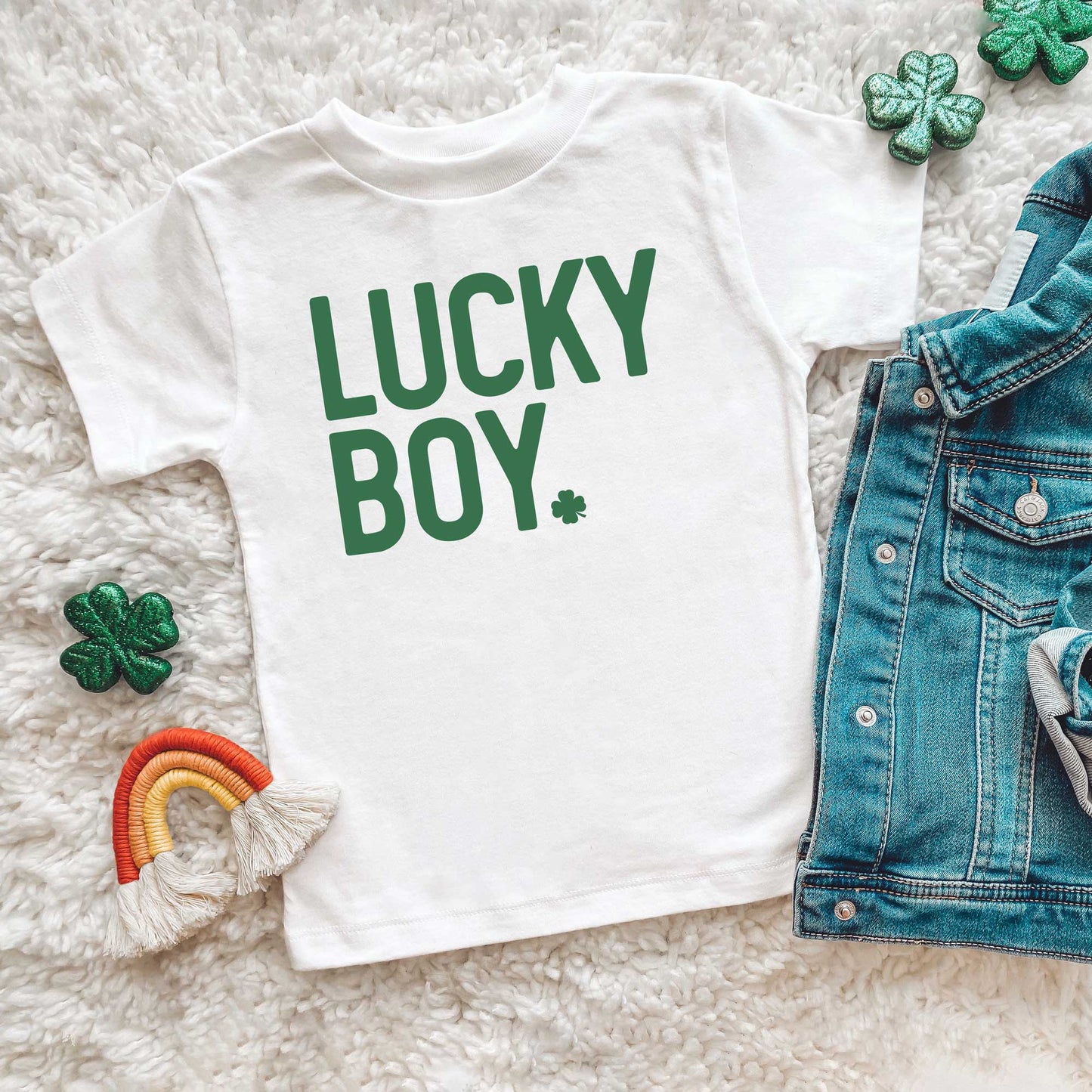 Lucky Boy Bold | Youth Short Sleeve Crew Neck