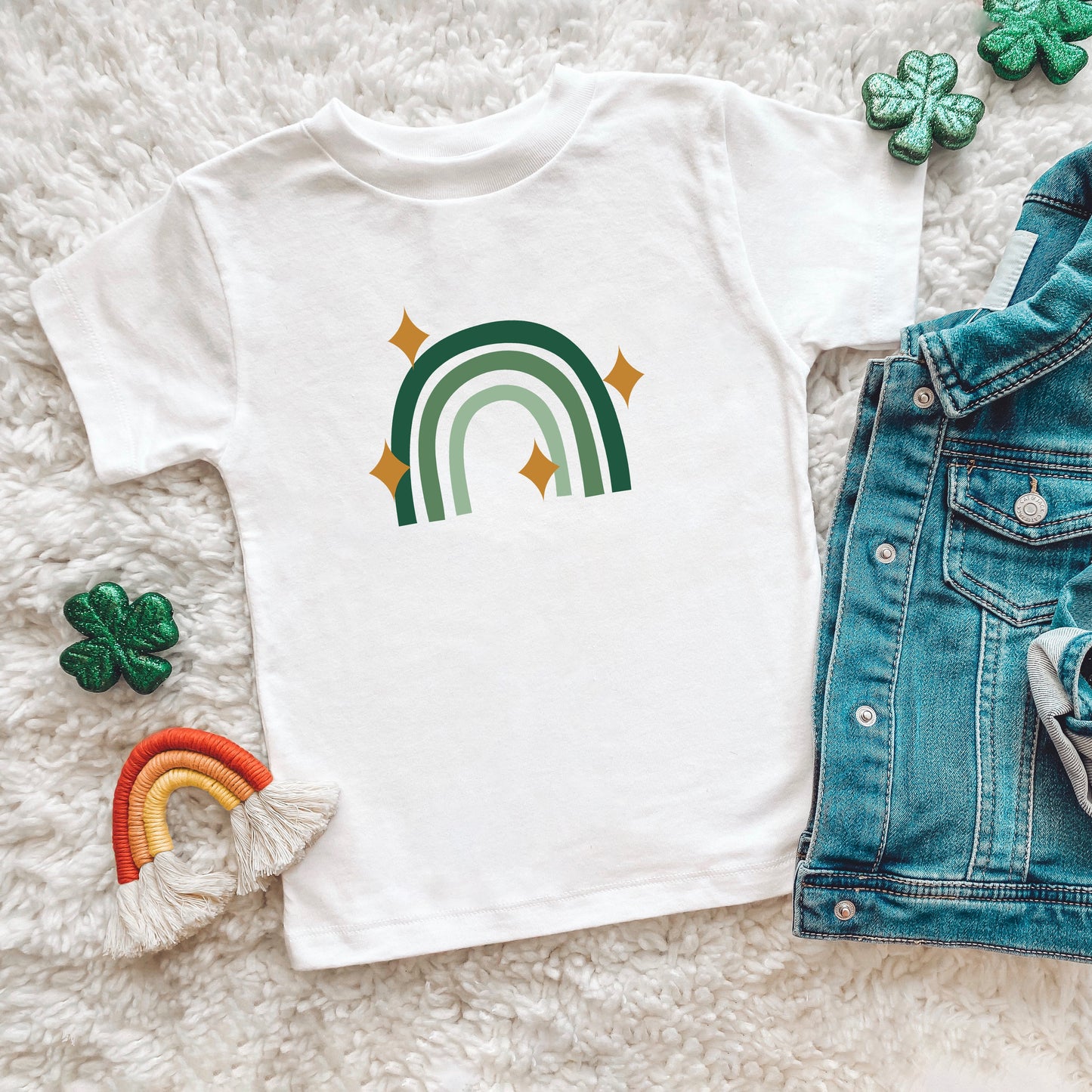 Lucky Rainbow Stars | Youth Short Sleeve Crew Neck