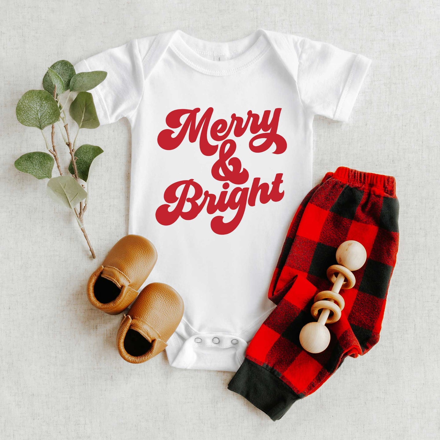 Bold Merry and Bright | Baby Graphic Short Sleeve Bodysuit