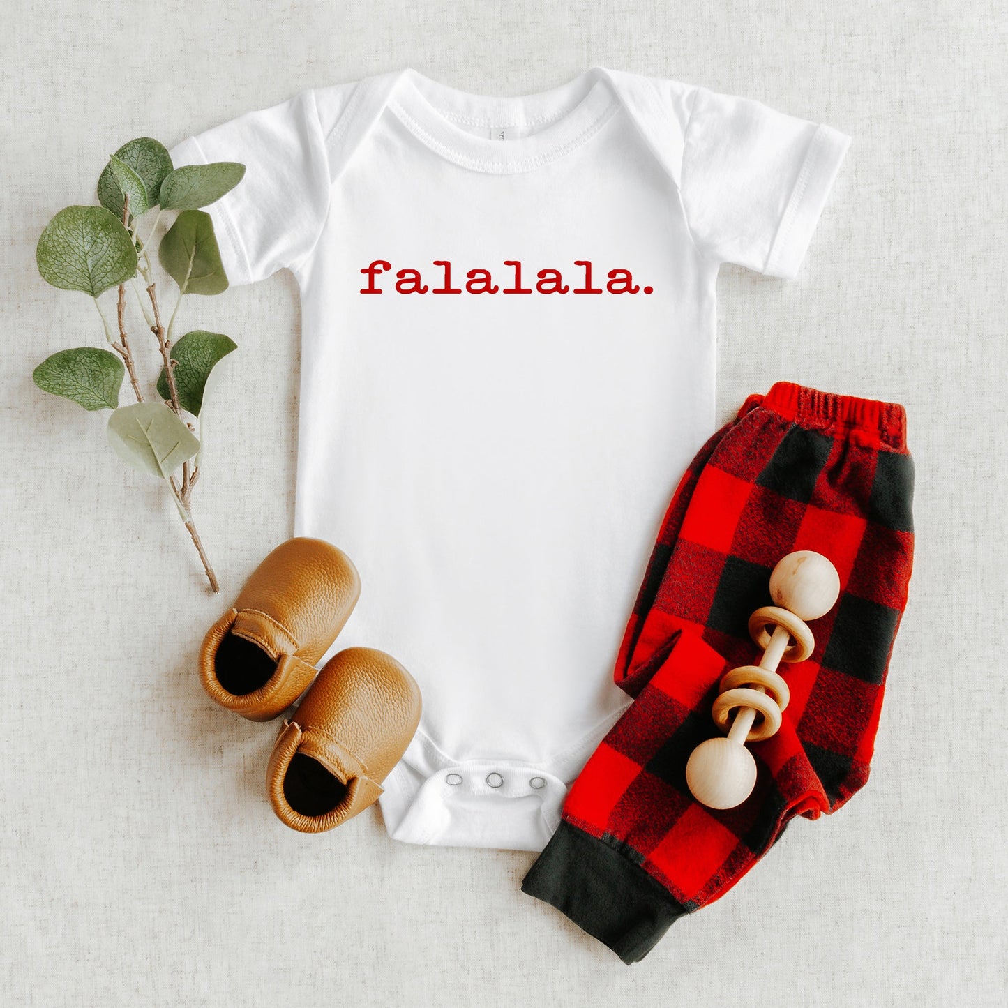 Falalala Puff Print | Baby Graphic Short Sleeve Bodysuit