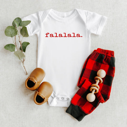 Falalala Puff Print | Baby Graphic Short Sleeve Bodysuit