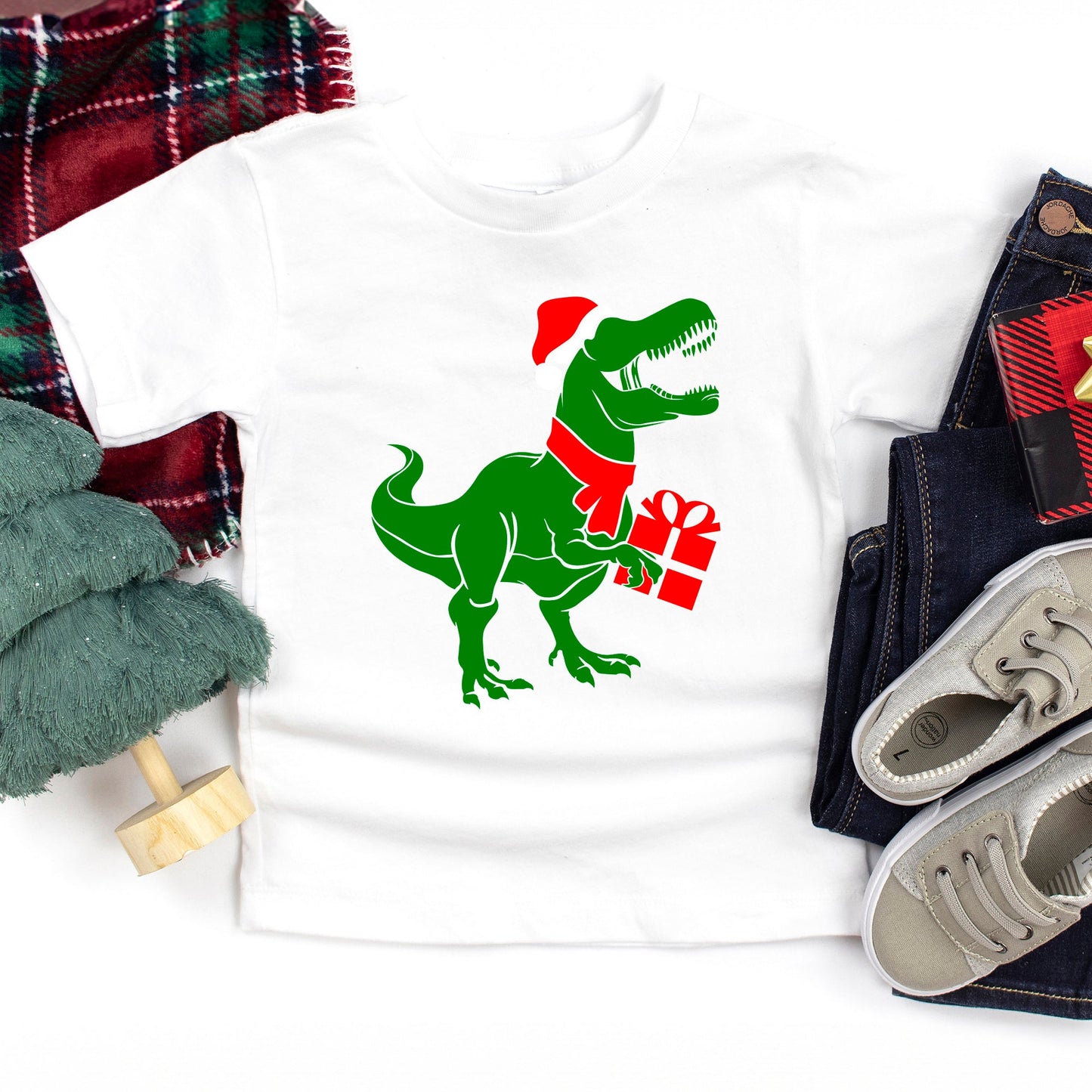 Dino Present | Toddler Graphic Short Sleeve Tee