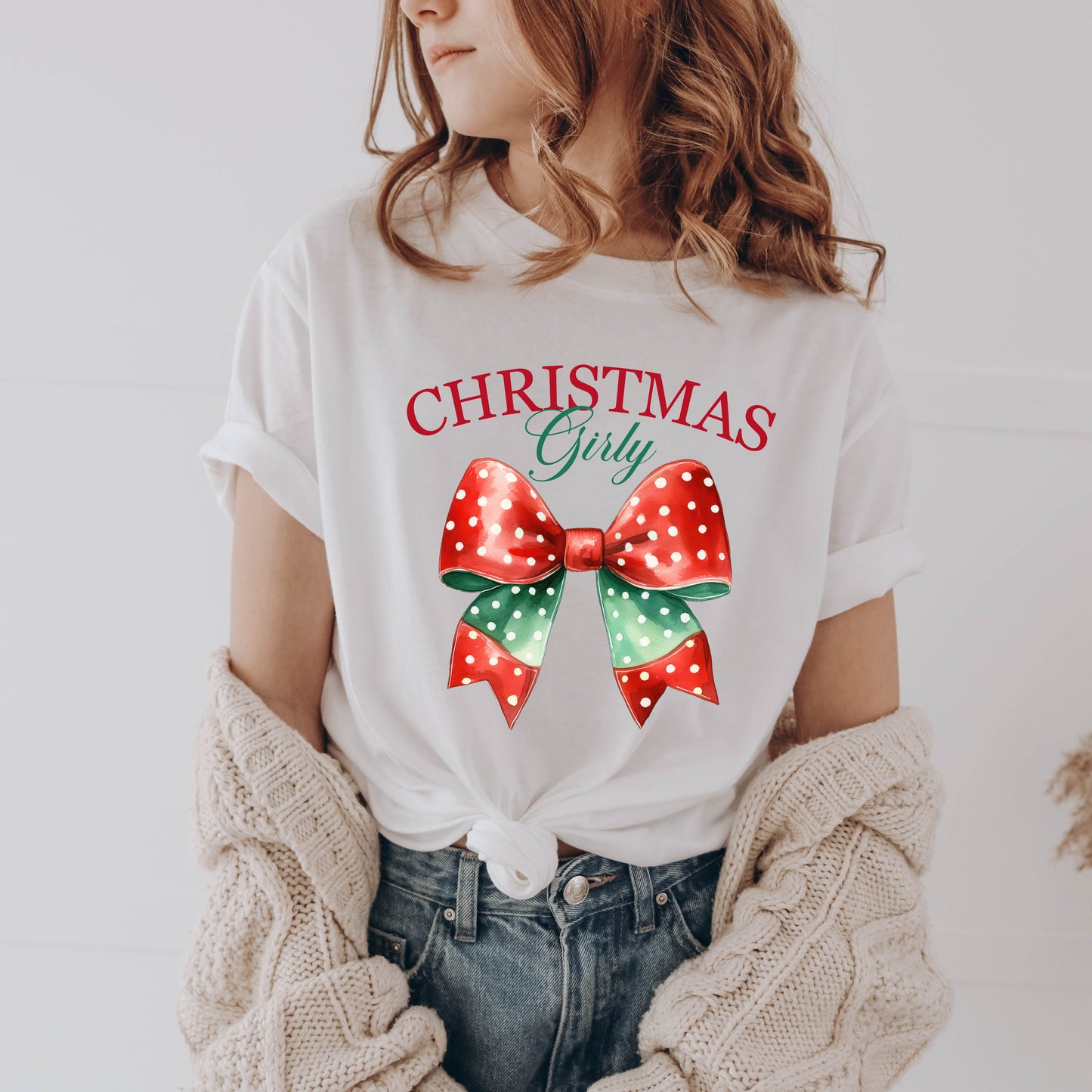 Coquette Christmas Girly | Youth Graphic Short Sleeve Tee
