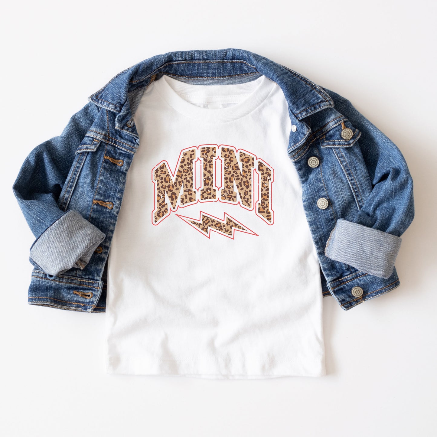 Mini Leopard Lightning Bolt | Youth Short Sleeve Crew Neck