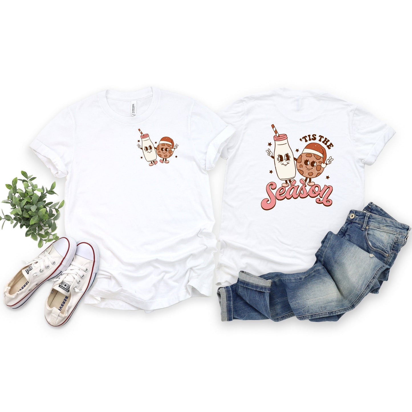 Tis The Season Cookies | Front & Back Short Sleeve Graphic Tee