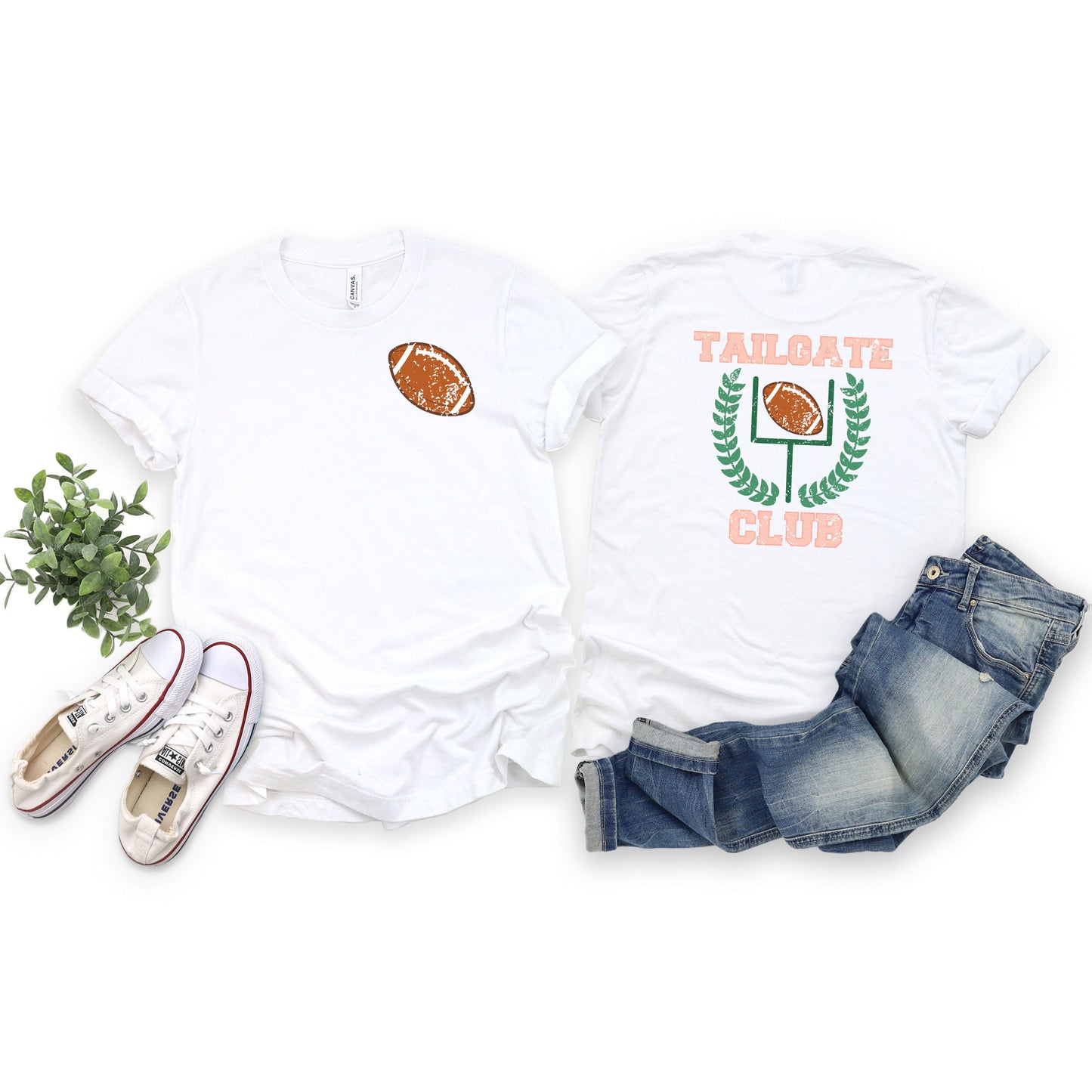 Tailgate Club Colorful | Front & Back Short Sleeve Graphic Tee