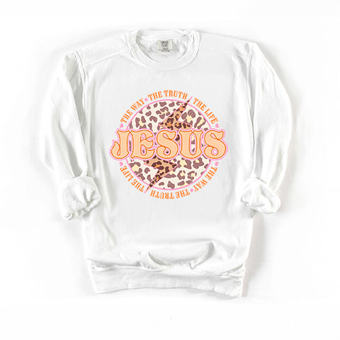 Jesus Leopard | Garment Dyed Sweatshirt