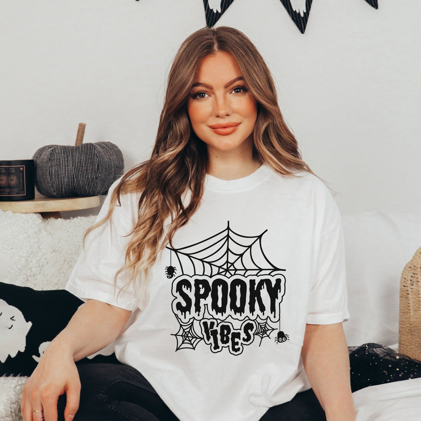 Spooky Vibes Web | Garment Dyed Tee